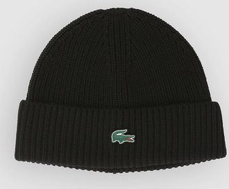 Lacoste Monochrome Brioche Knit Beanie schwarz