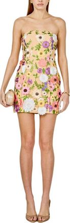endless rose Floral Embroidered Strapless Minidress in Multi Color at Nordstrom, Size X-Small