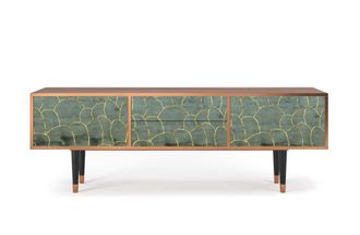 StoryZ Mueble de TV azul-verde 2 cajones y 2 puertas L 170 cm