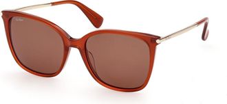Max Mara MM0202 42E Womens Sunglasses Orange Size 55