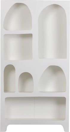 Woood Estantería de madera blanca con nichos