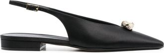 Lanvin Swing slingback pumps - women - Calf Leather/Goat Skin/Fabric - 36 - Black