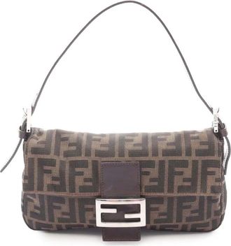 Fendi 2000-2010 Zucca Canvas Baguette shoulder bag - Marrone