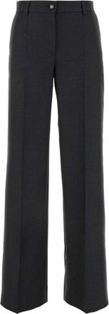 Dolce & Gabbana Womens Graphite Wool Pant - Dark Grey - Size EU 36 (Womens)