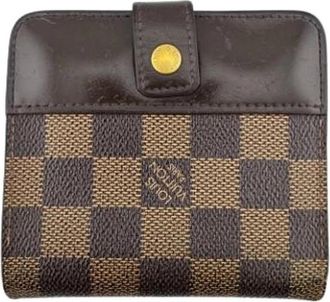Louis Vuitton Pre-owned Bi-fold Portemonnee - Dames - Vintage Accessoires - Bruin - ONE Size - Leer - Vintage