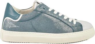 Nevver Aquamarine Leather Sneakers