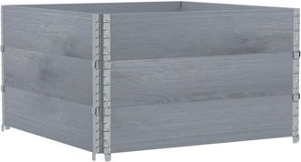 vidaXL Garden Planter Grey 100x100 cm Solid Wood Pine vidaXL