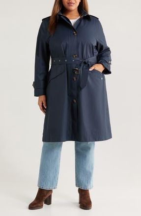 Barbour Camilla Waterproof Trench Coat in Dark Navy/Classic at Nordstrom Rack, Size 1X W