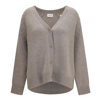 P.A.R.O.S.H. Cardigan con Bottoni e Scollo a V - - Knitwear - Donna - Marrone - M