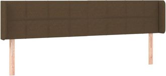 vidaXL Cabecero Con Led De Tela Marr&oacute;n Oscuro 203x16x78/88 Cm Vidaxl