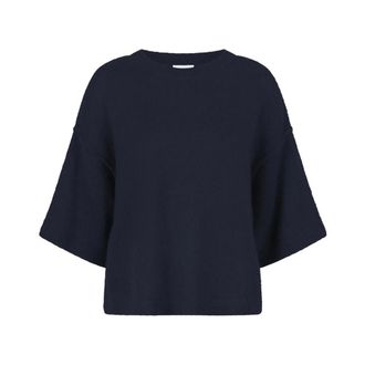 Dante6 Relaxte korte mouw trui Sapphire - Dames - Truien - Blauw - Maat: L Wol