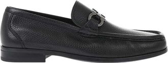 Ferragamo Black Leather Loafers