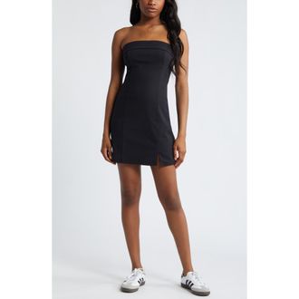 BP. Foldover Strapless Minidress in Black Jet at Nordstrom Rack, Size Xx-Large