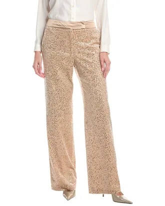 PESERICO Velvet Sequin Silk-Blend Pant