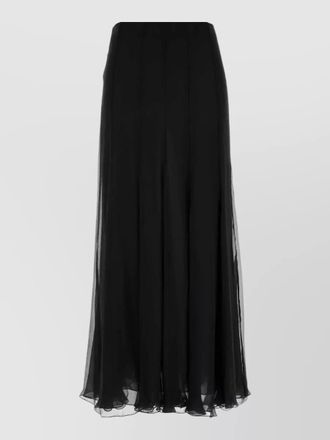 Chlo&eacute; chiffon skirt flared cut high waist midi