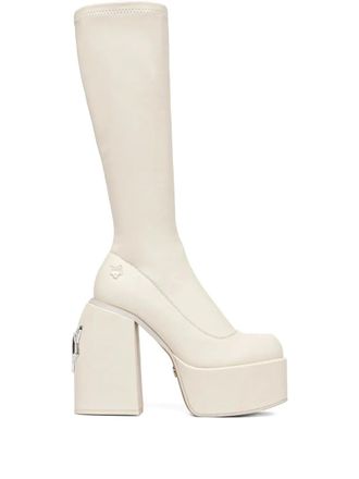 Naked Wolfe 130mm Spice platform boots - Neutrals