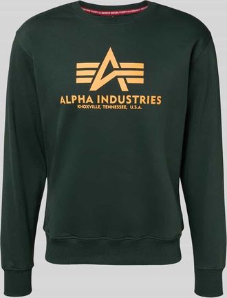Alpha Industries Alpha Industries Regular Fit Sweatshirt mit Logo-Print in Petrol, Größe XXXL