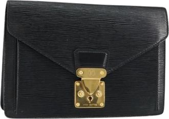 Louis Vuitton Pre-owned Leren Clutch - Dames - Vintage Clutch - Zwart - ONE Size - Leer - Vintage