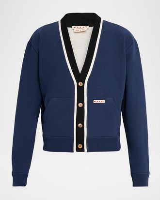 Marni Mens Stripe-Trim Cardigan