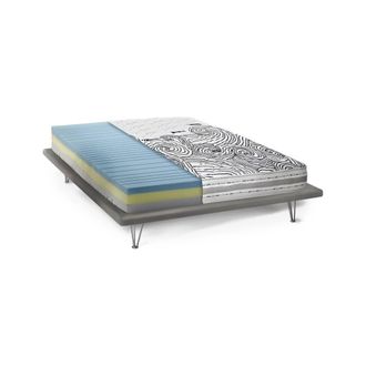 Talamo Italia Talamo Italia - Dmora - Colch&oacute;n Individual Dodogw, Colch&oacute;n Extra&iacute;ble En Memory Foam Y Waterfoam, 100% Made In Italy, Anti&aacute;caros E Hipoalerg&eacute;nico, 80x1
