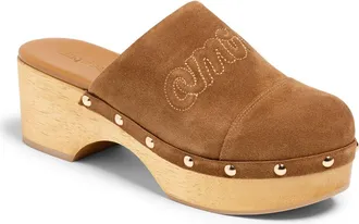 Cinq à Sept Sydney Studded Clog in Golden Sienna at Nordstrom, Size 7.5Us