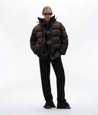 Bottega Veneta Piumino in twill di nylon e cotone - Marrone - Donna - 38