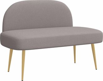 vidaXL Banco Tapizado Con Respaldo Topo 110 X 60 X 76 Cm Vidaxl