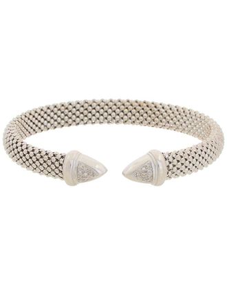 Meshmerise 18K Rose Gold Vermeil 0.15 Ct. Tw. Diamond Mesh Bangle