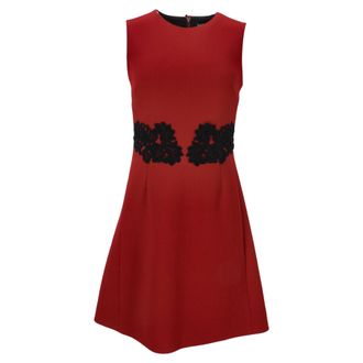 Dolce & Gabbana Dolce & Gabbana minijurk in rode scheerwol
