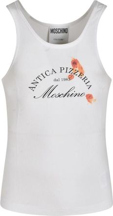 Moschino Mouwloze Top - Heren - Tops zonder mouwen - Wit - M - Katoen - Tops