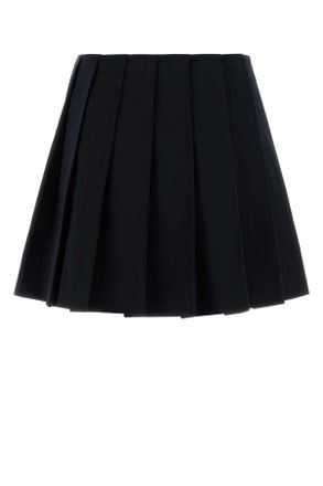 Prada Womens Midnight Blue Drill Mini Skirt Bleu Coea Gonne