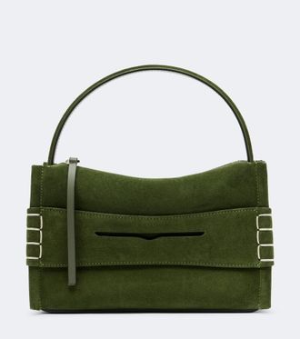J.W.Anderson Loafer Small suede top-handle bag