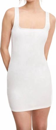 Good American Denim Mini Dress In White Wash