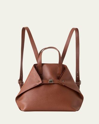 Akris Small Grain Leather Backpack