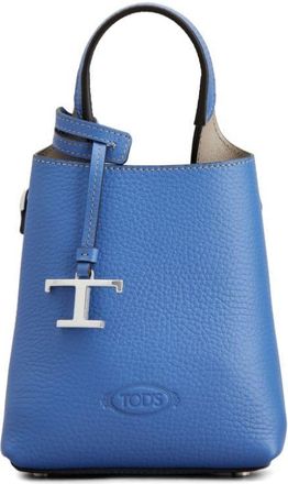 Tod's mini leather tote bag - women - Calf Leather - One Size - Blue
