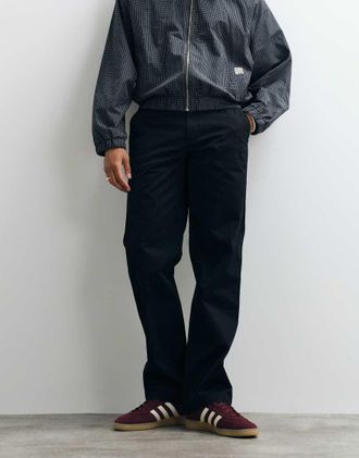 Calvin Klein Jeans Chino dritti in cotone nero stile anni 90
