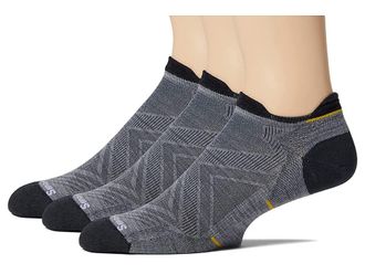 Smartwool Run Zero Cushion Low Ankle Socks 3-Pack Mens Crew Cut Socks Shoes Light Gray : XL (Mens Shoe 12-14.5), Merino/Nylon/Wool