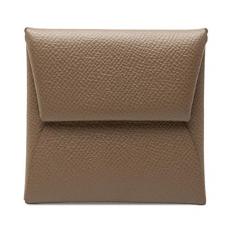 Herm&egrave;s Beige Etoupe Gray Gray Epsom Leather Coin Purse/Coin Case (Pre-Owned)