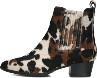 Lina Locchi Dierenprint Enkellaarsjes voor de herfst - Dames - Cowboylaarzen - Veelkleurig - 38 EU - Wol - Schoenen