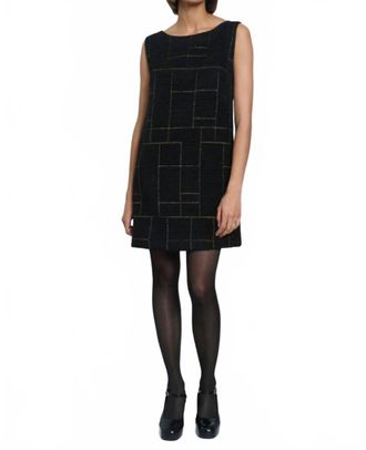 Maison Lurex Garnier Mini Dress In Black