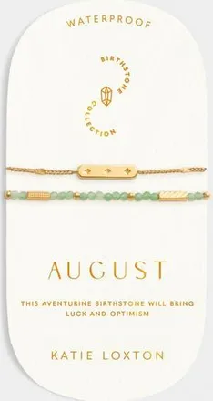 Katie Loxton Birthstone Bracelet August in Aventurine at Nordstrom