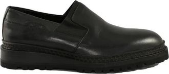 A.Testoni Leather Slip-on Shoes - Black