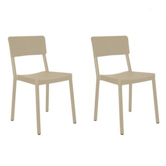 Resol Sillas lisboa pl&aacute;stico beige (pack de 2)