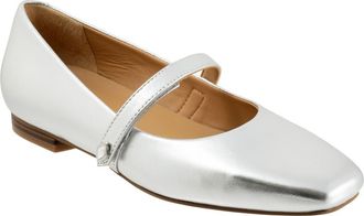 Softwalk Hazel Mary Jane Flat in Silver at Nordstrom, Size 10.5