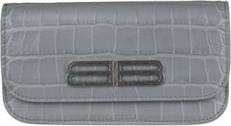 Balenciaga Gossip Wallet On Chain - Dames - Clutches - Grijs - ONE Size - Leer - Tassen