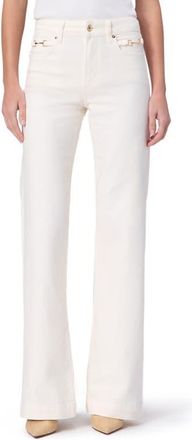 Paige Leenah Pocket Bit Straight Leg Jeans in Tonal Ecru at Nordstrom, Size 30