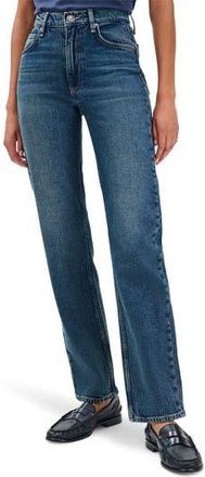 Rag & Bone Harlow Mid Rise Straight Leg Jeans in Ness at Nordstrom Rack, Size 23