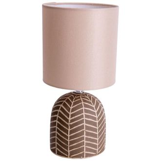 Näve Naeve FOLIO Lámpara de mesa con pantalla redonda marrón 1xE14