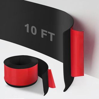 OEM Rodapi&eacute; Flexible De Vinilo Autoadhesivo, 10 Cm X 3 M, Moldura De Acabado De Pared De Goma, F&aacute;cil De Instalar (negro)