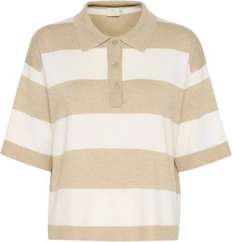 Kaffe KAlizza Polo Knit - Dames - Polos - Veelkleurig - XL - Tops